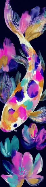 Free printable fish bookmark featuring bold colors fish bookmark